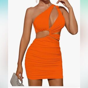 Orange Cut-Out Dress